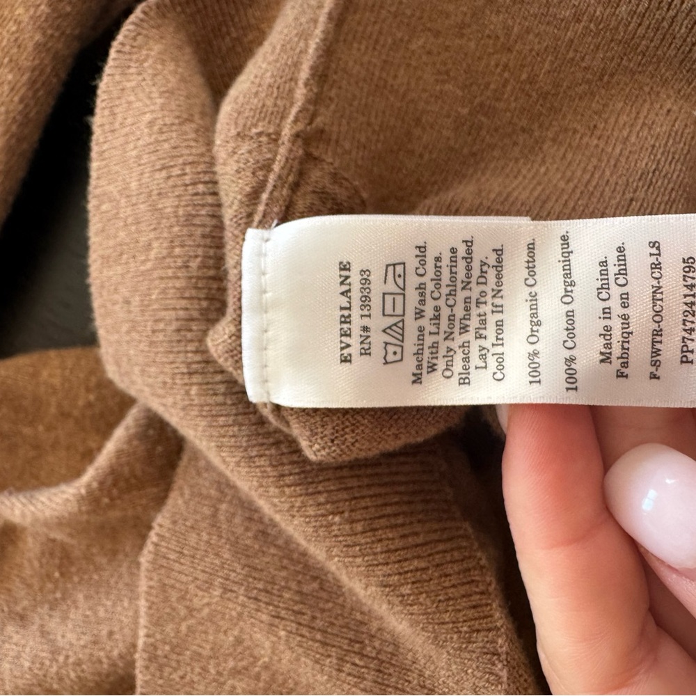 Everlane Brown Crew Neck Sweater with Fine-Knit Texture - Picture 4 of 5